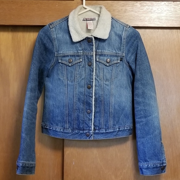 abercrombie sherpa lined denim jacket